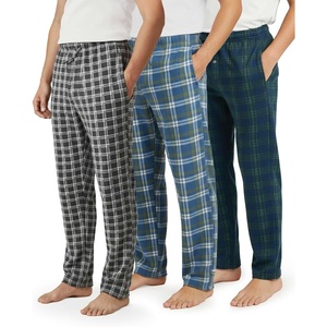 image:image3 Pack Mens Fleece Pajama Pants Soft Sleep Lounge Casual PJ Bottom PocketsSet a