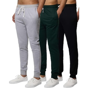 image:image3 Pack Mens French Terry Joggers Sweatpants Cotton Lounge Gym with PocketsSet 1