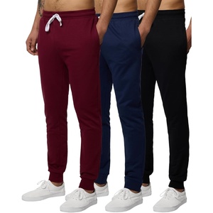 image:image3 Pack Mens French Terry Joggers Sweatpants Cotton Lounge Gym with PocketsSet 2
