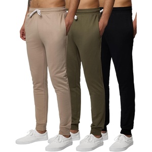 image:image3 Pack Mens French Terry Joggers Sweatpants Cotton Lounge Gym with PocketsSet 5