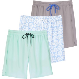 image:image3 Pack Mens Swim Trunks Board Shorts Bathing Suit Compression Liner BeachSet 1