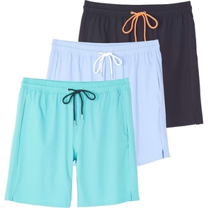 image:image3 Pack Mens Swim Trunks Board Shorts Bathing Suit Compression Liner BeachSet 7