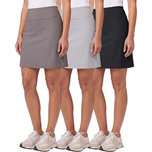 image:image3 Pack Womens 20 Skorts Skirts Knee Length Golf Tennis Athletic PocketsSet 11