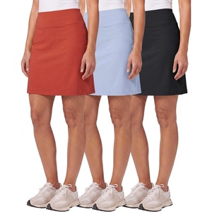image:image3 Pack Womens 20 Skorts Skirts Knee Length Golf Tennis Athletic PocketsSet 7