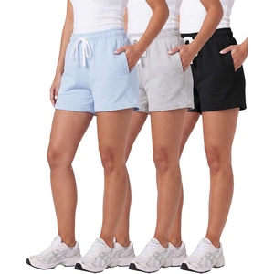 image:image3 Pack Womens Cotton French Terry Shorts Athletic Casual Lounge PocketsSet 1