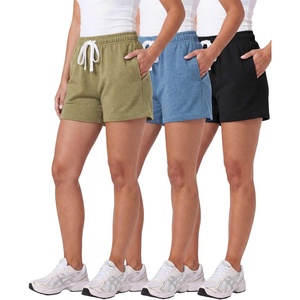 image:image3 Pack Womens Cotton French Terry Shorts Athletic Casual Lounge PocketsSet 2