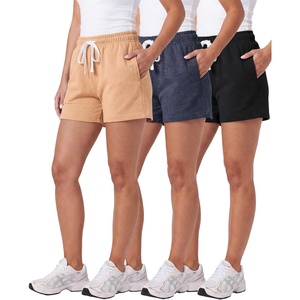 image:image3 Pack Womens Cotton French Terry Shorts Athletic Casual Lounge PocketsSet 6