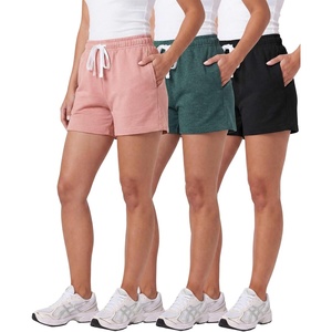 image:image3 Pack Womens Cotton French Terry Shorts Athletic Casual Lounge PocketsSet 7