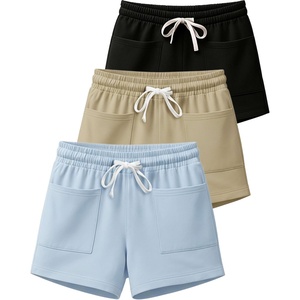 image:image3 Pack Womens French Terry Shorts Sweatshorts Lounge Gym Square PocketsSet 5