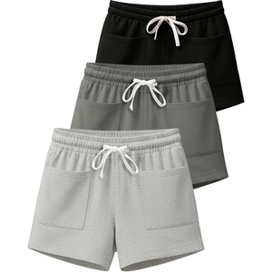 image:image3 Pack Womens French Terry Shorts Sweatshorts Lounge Gym Square PocketsSet 6