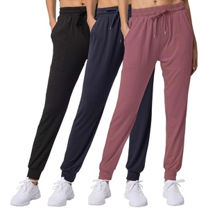 image:image3 Pack Womens Joggers Sweatpants Lounge Pants Yoga Workout Pajama PocketsSet 18