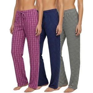 image:image3 Pack Womens Pajama Pants Soft Lounge PJ Bottoms Comfy Sleepwear PijamasSoft Knit Set C