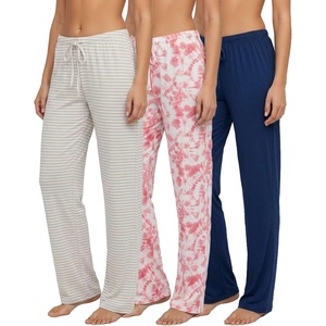 image:image3 Pack Womens Pajama Pants Soft Lounge PJ Bottoms Comfy Sleepwear PijamasSoft Knit Set G