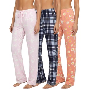 image:image3 Pack Womens Pajama Pants Soft Lounge PJ Bottoms Comfy Sleepwear PijamasSoft Knit Set I