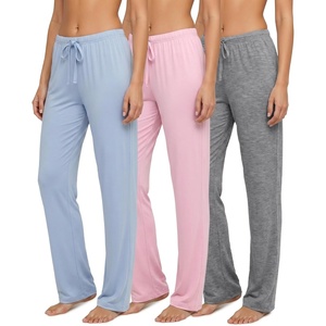 image:image3 Pack Womens Pajama Pants Soft Lounge PJ Bottoms Comfy Sleepwear PijamasSoft Knit Set L