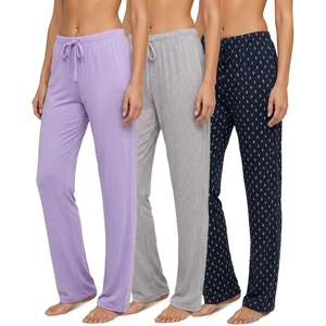 image:image3 Pack Womens Pajama Pants Soft Lounge PJ Bottoms Comfy Sleepwear PijamasSoft Knit Set N