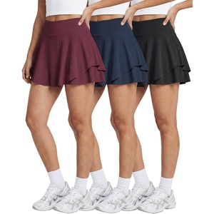 image:image3 Pack Womens Skorts Athletic Tennis Golf Flowy Skirt Mini Shorts PocketsSet 10