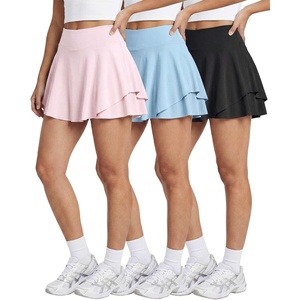 image:image3 Pack Womens Skorts Athletic Tennis Golf Flowy Skirt Mini Shorts PocketsSet 12