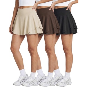 image:image3 Pack Womens Skorts Athletic Tennis Golf Flowy Skirt Mini Shorts PocketsSet 8