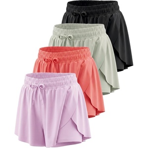 image:image4 Pack Girls Dry Fit Flowy Butterfly Shorts Skorts Skirt Athletic TeensSet 1