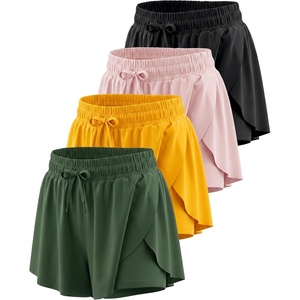 image:image4 Pack Girls Dry Fit Flowy Butterfly Shorts Skorts Skirt Athletic TeensSet 3