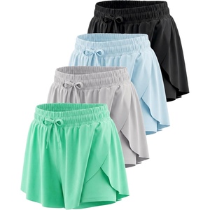 image:image4 Pack Girls Dry Fit Flowy Butterfly Shorts Skorts Skirt Athletic TeensSet 7