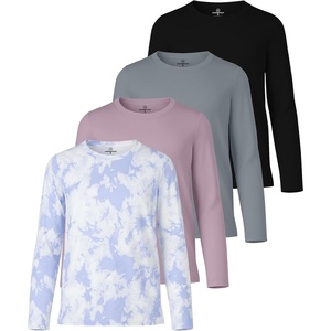 image:image4 Pack Girls Dry Fit Long Sleeve Shirts Athletic Activewear Teens Tops TeeSet 2