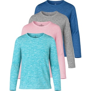 image:image4 Pack Girls Dry Fit Long Sleeve Shirts Athletic Activewear Teens Tops TeeSet 6