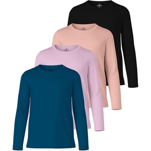 image:image4 Pack Girls Dry Fit Long Sleeve Shirts Athletic Activewear Teens Tops TeeSet 7