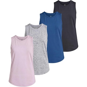 image:image4 Pack Girls Dry Fit Tank Tops Sleeveless Athletic Kids Teens Tween TanksSet 1