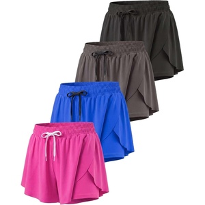 image:image4 Pack Womens Dry Fit Flowy Butterfly Shorts Athletic Workout Gym CasualSet 1
