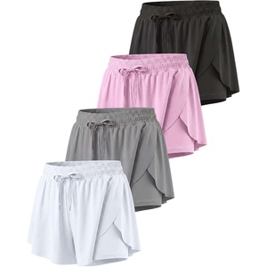 image:image4 Pack Womens Dry Fit Flowy Butterfly Shorts Athletic Workout Gym CasualSet 10