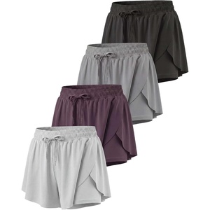 image:image4 Pack Womens Dry Fit Flowy Butterfly Shorts Athletic Workout Gym CasualSet 12