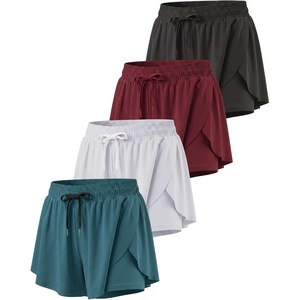 image:image4 Pack Womens Dry Fit Flowy Butterfly Shorts Athletic Workout Gym CasualSet 4