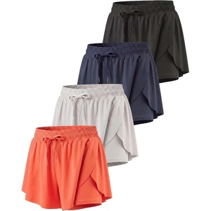 image:image4 Pack Womens Dry Fit Flowy Butterfly Shorts Athletic Workout Gym CasualSet 5