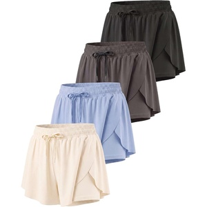 image:image4 Pack Womens Dry Fit Flowy Butterfly Shorts Athletic Workout Gym CasualSet 6