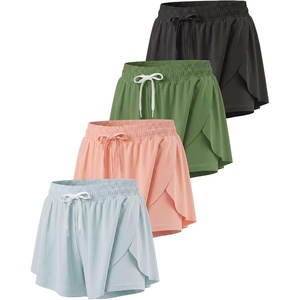 image:image4 Pack Womens Dry Fit Flowy Butterfly Shorts Athletic Workout Gym CasualSet 8