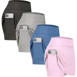 image:image4 Pack Womens High Waisted Skorts with Pockets Tennis Golf Athletic SkirtsSet 11