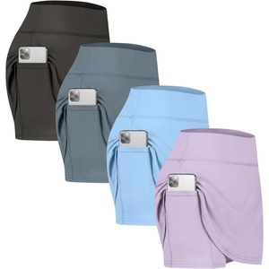 image:image4 Pack Womens High Waisted Skorts with Pockets Tennis Golf Athletic SkirtsSet 12