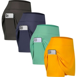 image:image4 Pack Womens High Waisted Skorts with Pockets Tennis Golf Athletic SkirtsSet 3