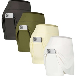 image:image4 Pack Womens High Waisted Skorts with Pockets Tennis Golf Athletic SkirtsSet 4