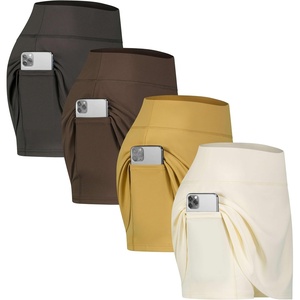 image:image4 Pack Womens High Waisted Skorts with Pockets Tennis Golf Athletic SkirtsSet 6