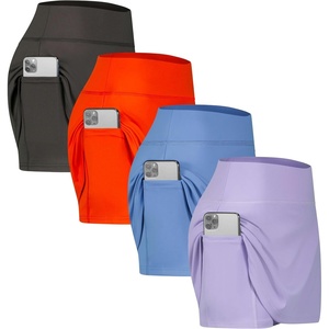 image:image4 Pack Womens High Waisted Skorts with Pockets Tennis Golf Athletic SkirtsSet 7