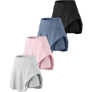 image:image4 Pack Womens Skater Skort Pleated Cute Tennis Golf Athletic Skirt PocketsSet 12