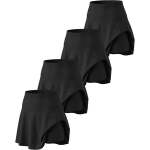 image:image4 Pack Womens Skater Skort Pleated Cute Tennis Golf Athletic Skirt PocketsSet 9