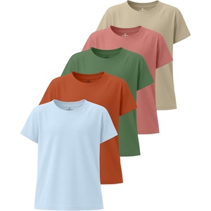 image:image5 Pack Girls Dry Fit Short Sleeve T Shirts Athletic Crew Neck Tween TeensSet 12