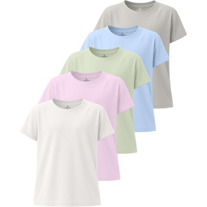 image:image5 Pack Girls Dry Fit Short Sleeve T Shirts Athletic Crew Neck Tween TeensSet 6