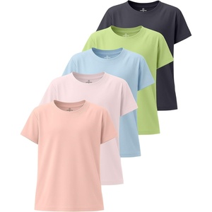 image:image5 Pack Girls Dry Fit Short Sleeve T Shirts Athletic Crew Neck Tween TeensSet 8