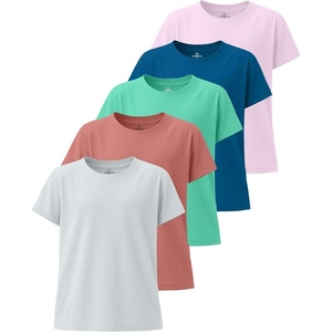 image:image5 Pack Girls Dry Fit Short Sleeve T Shirts Athletic Crew Neck Tween TeensSet 9