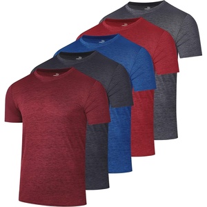 image:image5 Pack Mens Dry Fit Workout T Shirts Crew Neck Athletic Gym Running TeesSet 10